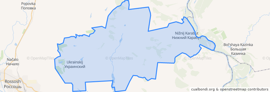 Mapa de ubicacion de Алейниковское сельское поселение.