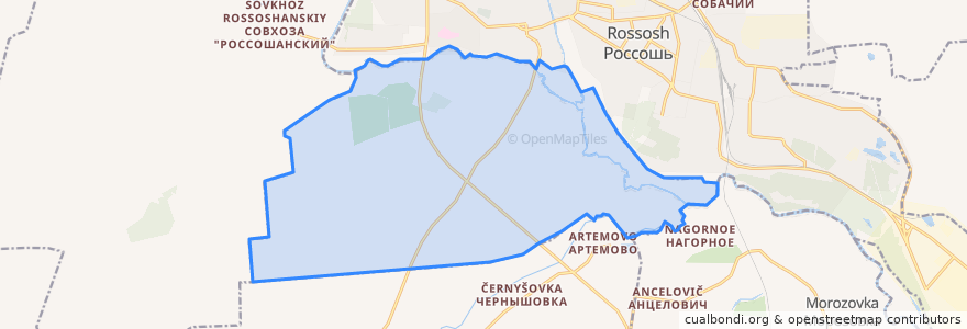 Mapa de ubicacion de Подгоренское сельское поселение.