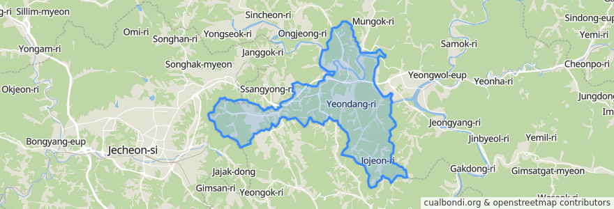 Mapa de ubicacion de Nam-myeon.
