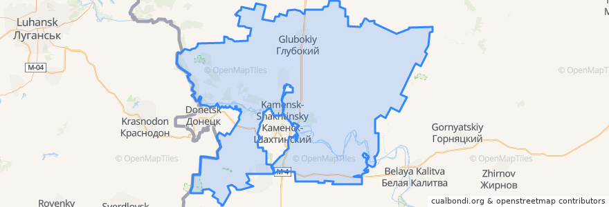 Mapa de ubicacion de Kamensky District.