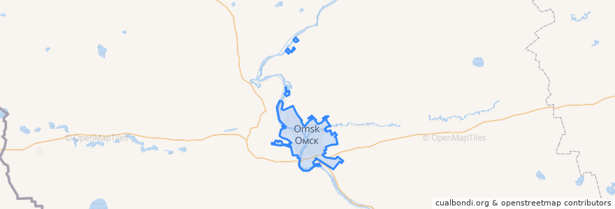 Mapa de ubicacion de Omsk.