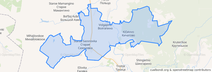Mapa de ubicacion de Изосимовское сельское поселение.