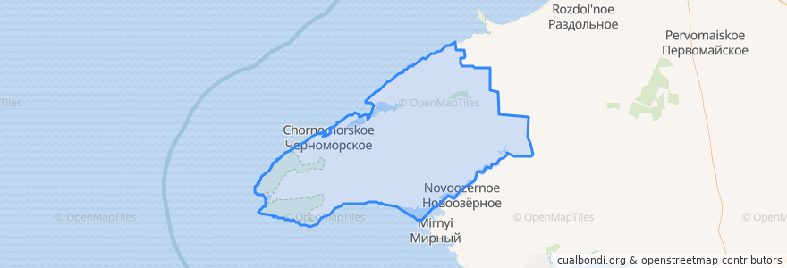 Mapa de ubicacion de Черноморский район.