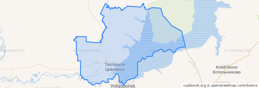 Mapa de ubicacion de Tsimlyansky District.