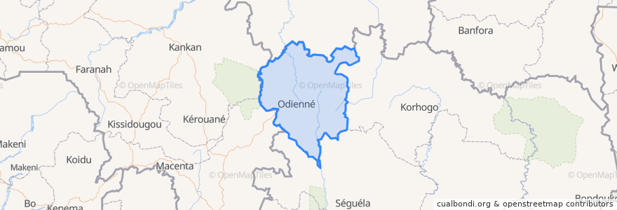 Mapa de ubicacion de デンゲレ地方.
