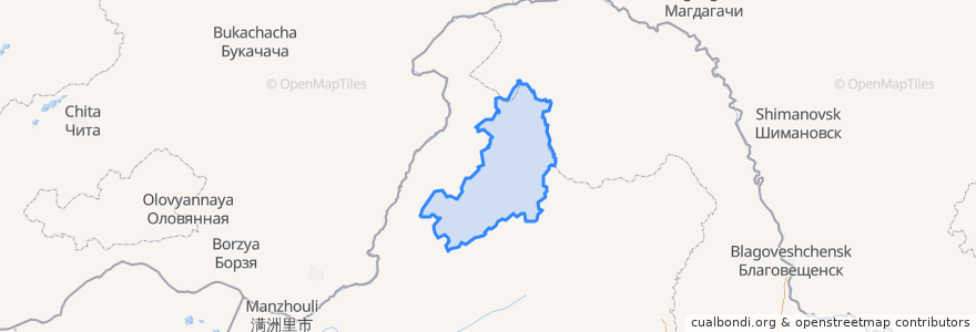 Mapa de ubicacion de 根河市.