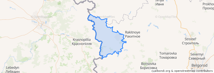Mapa de ubicacion de Krasnoyaruzhsky District.