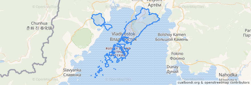 Mapa de ubicacion de Владивостокский городской округ.