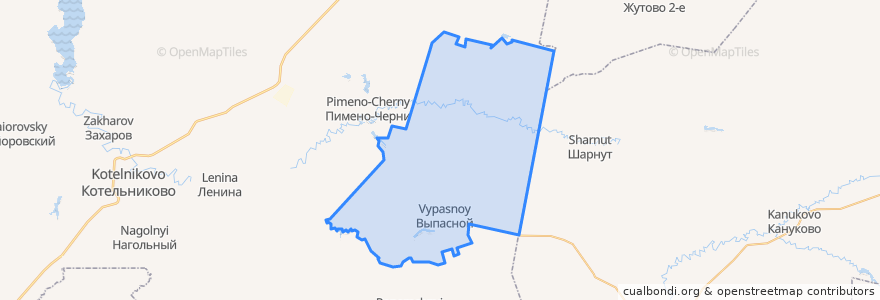 Mapa de ubicacion de Выпасновское сельское поселение.