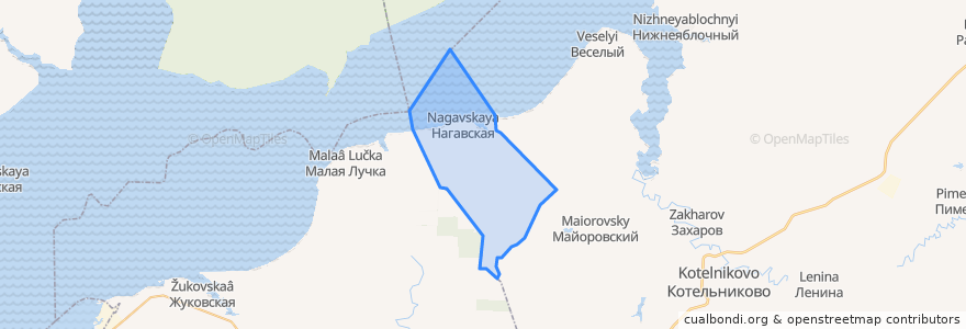 Mapa de ubicacion de Нагавское сельское поселение.