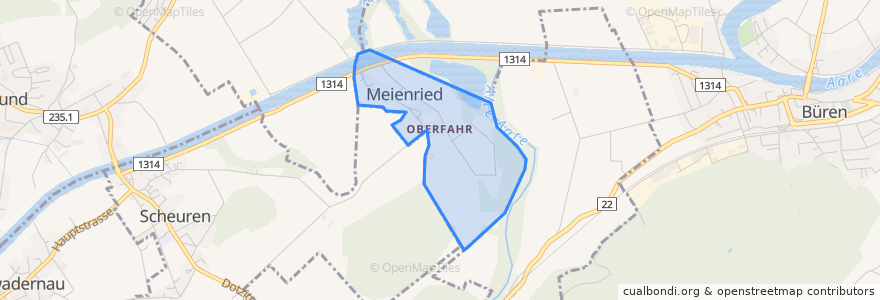 Mapa de ubicacion de Meienried.
