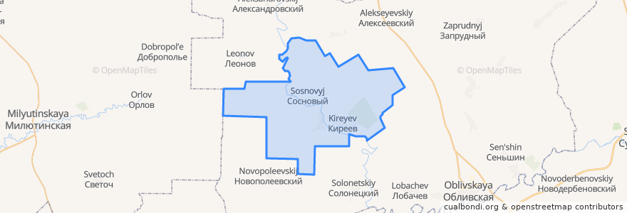 Mapa de ubicacion de Караичевское сельское поселение.