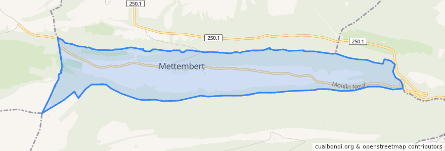 Mapa de ubicacion de Mettembert.