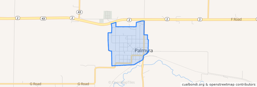 Mapa de ubicacion de Palmyra.