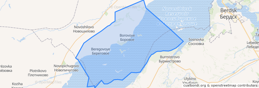 Mapa de ubicacion de Боровской сельсовет.