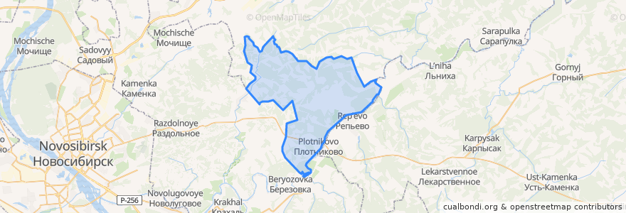 Mapa de ubicacion de Плотниковский сельсовет.