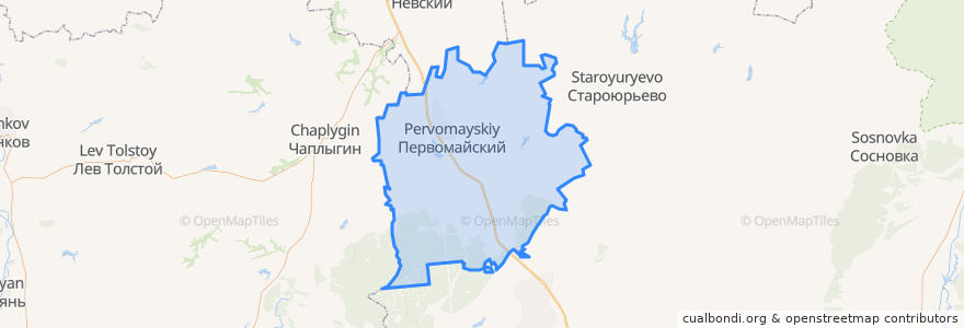 Mapa de ubicacion de Первомайский муниципальный округ.