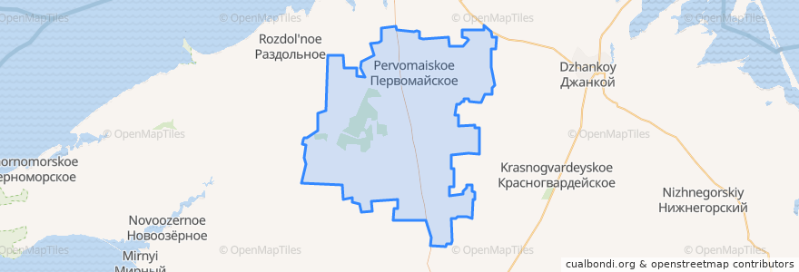 Mapa de ubicacion de Первомайский район.