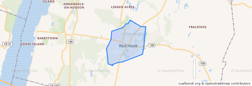 Mapa de ubicacion de Red Hook.
