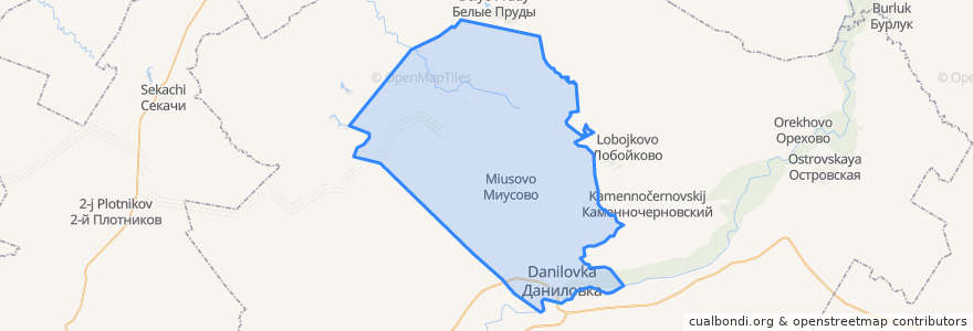 Mapa de ubicacion de Даниловское городское поселение.