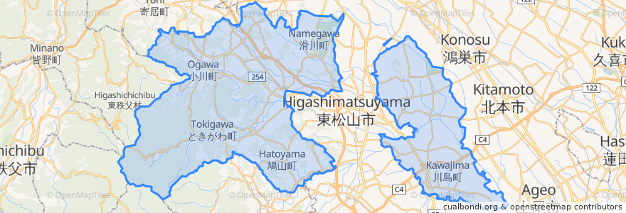 Mapa de ubicacion de District de Hiki.