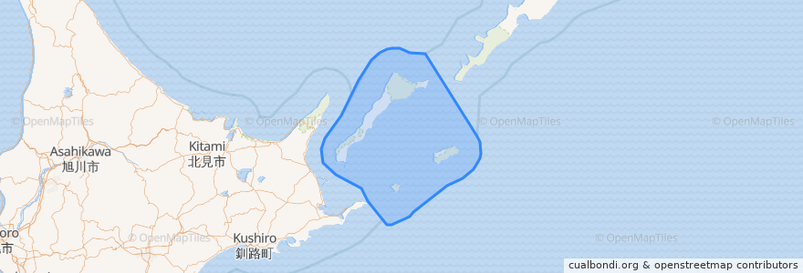 Mapa de ubicacion de Южно-Курильский городской округ.