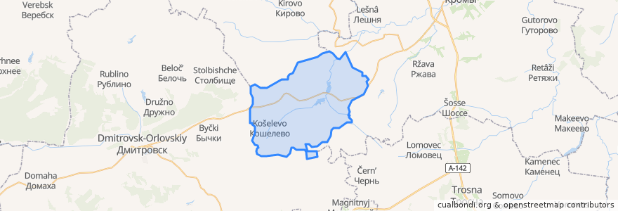 Mapa de ubicacion de Лубянское сельское поселение.