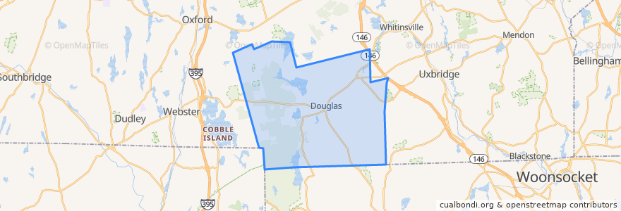 Mapa de ubicacion de Douglas.