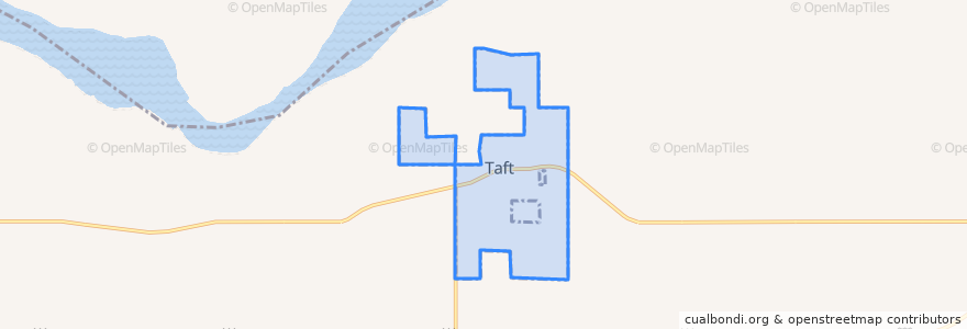 Mapa de ubicacion de Taft.