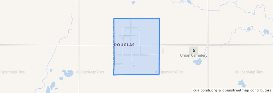 Mapa de ubicacion de Douglas.