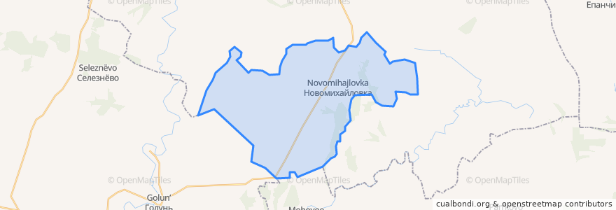 Mapa de ubicacion de Новомихайловское сельское поселение.