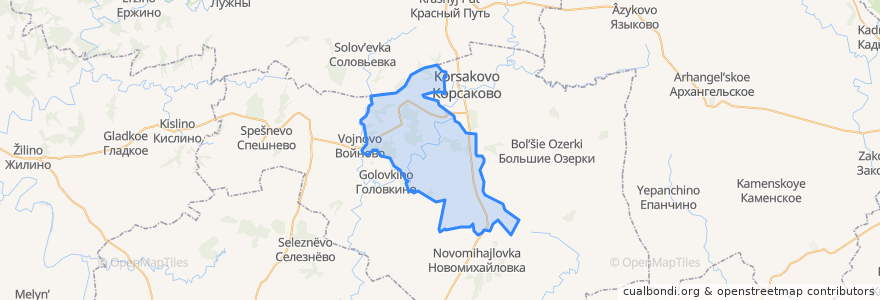 Mapa de ubicacion de Парамоновское сельское поселение.