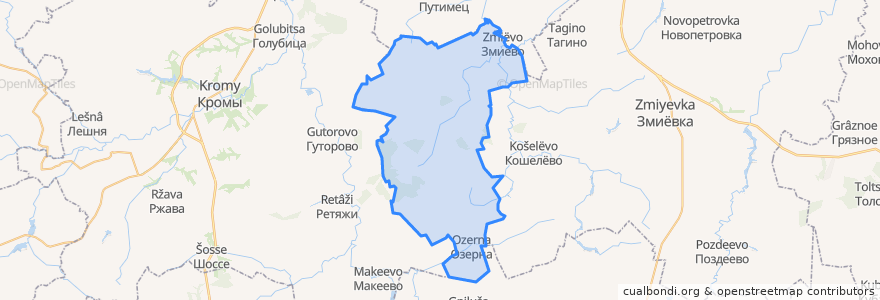 Mapa de ubicacion de Никольское сельское поселение.