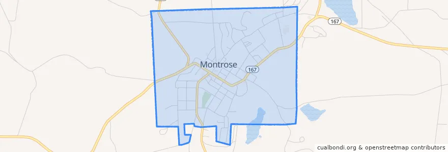 Mapa de ubicacion de Montrose.