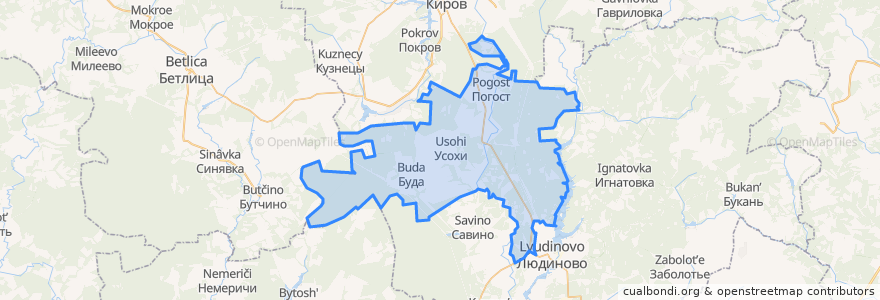 Mapa de ubicacion de сельское поселение Деревня Манино.
