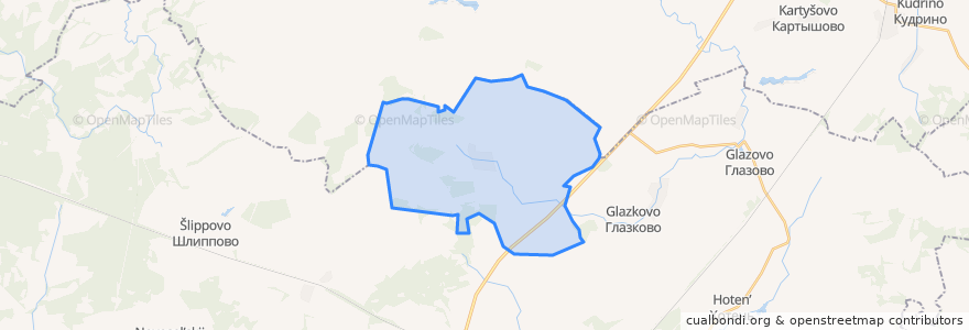 Mapa de ubicacion de сельское поселение Деревня Верховая.