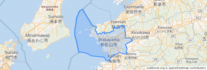Mapa de ubicacion de Wakayama.
