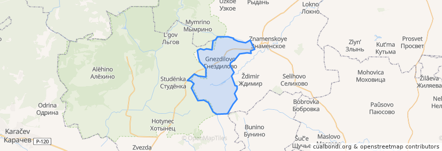 Mapa de ubicacion de Глотовское сельское поселение.