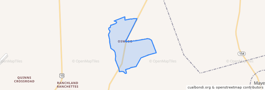 Mapa de ubicacion de Oswego.