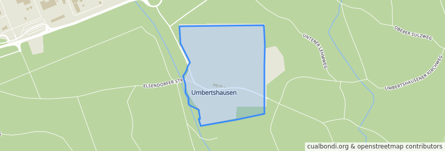 Mapa de ubicacion de Umbertshausen.