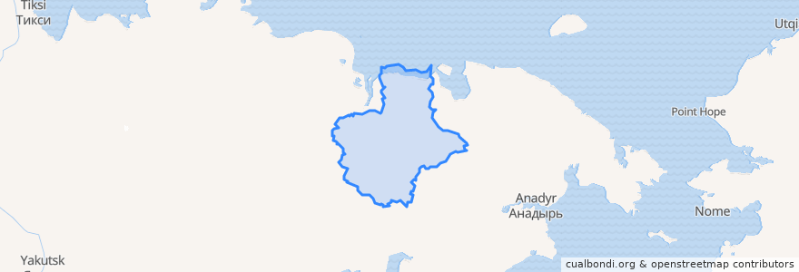 Mapa de ubicacion de 比利比诺县.