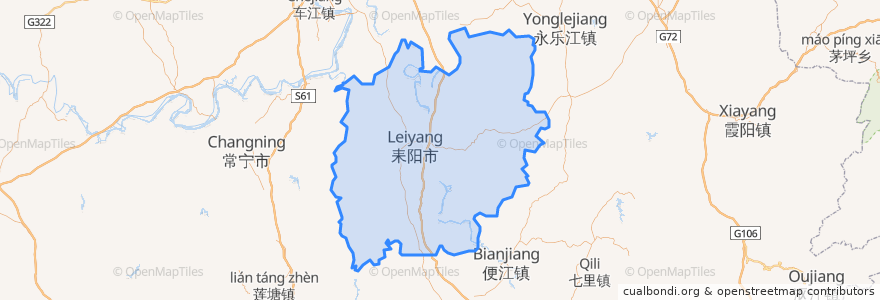 Mapa de ubicacion de Leiyang.