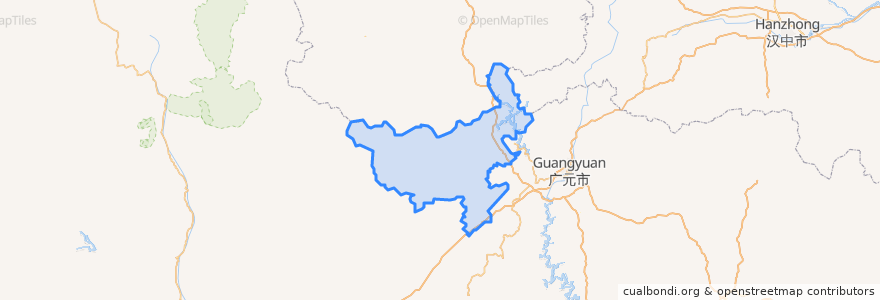 Mapa de ubicacion de Qingchuan County.