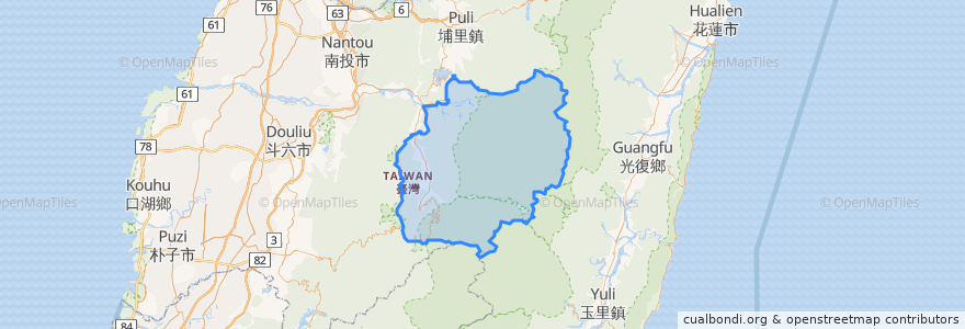 Mapa de ubicacion de 信義鄉.