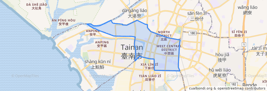 Mapa de ubicacion de Zhongxi District.