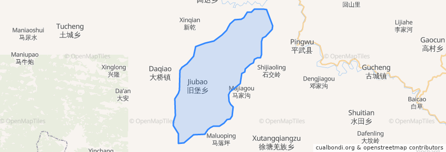 Mapa de ubicacion de 旧堡羌族乡.