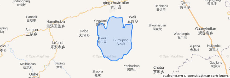Mapa de ubicacion de Huangping.