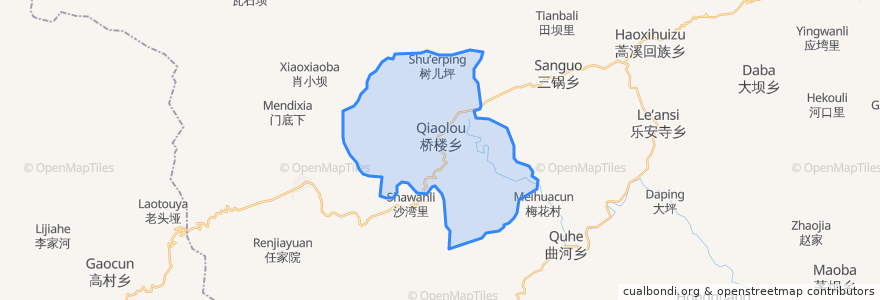 Mapa de ubicacion de Qiaolou.