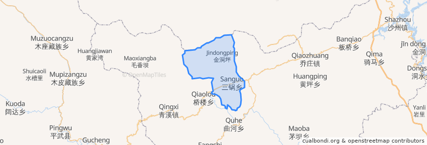 Mapa de ubicacion de 三锅镇.