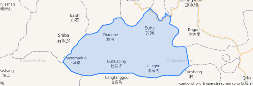 Mapa de ubicacion de Suhe.